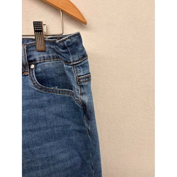 Alivia Ford Jeans Womens 18W Whiskered Rayon Spandex Fringe Hem Asymmetric Plus - Picture 6 of 9